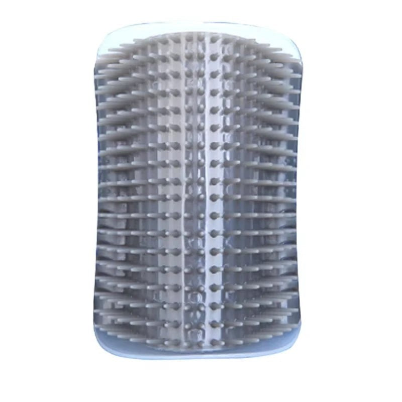 My Store wall mounted pet grooming massage brush with soft grey bristles for cats and dogs to self-groom.